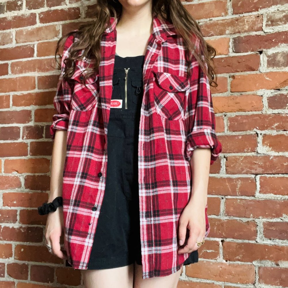Red Flannel Button-Down | Gioberti